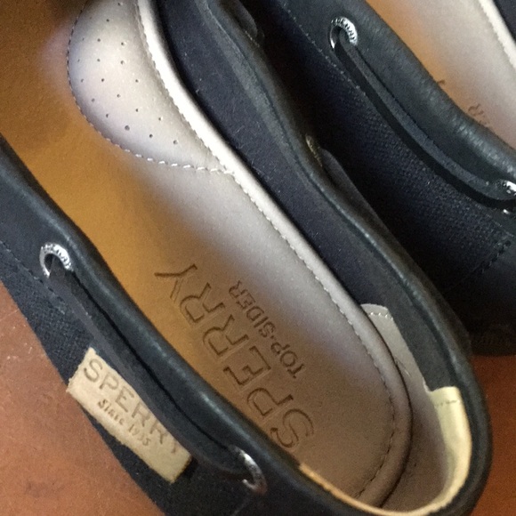 Sperry Top-Sider Boat Shoes 8.5 Leather/Canvas - Picture 6 of 11